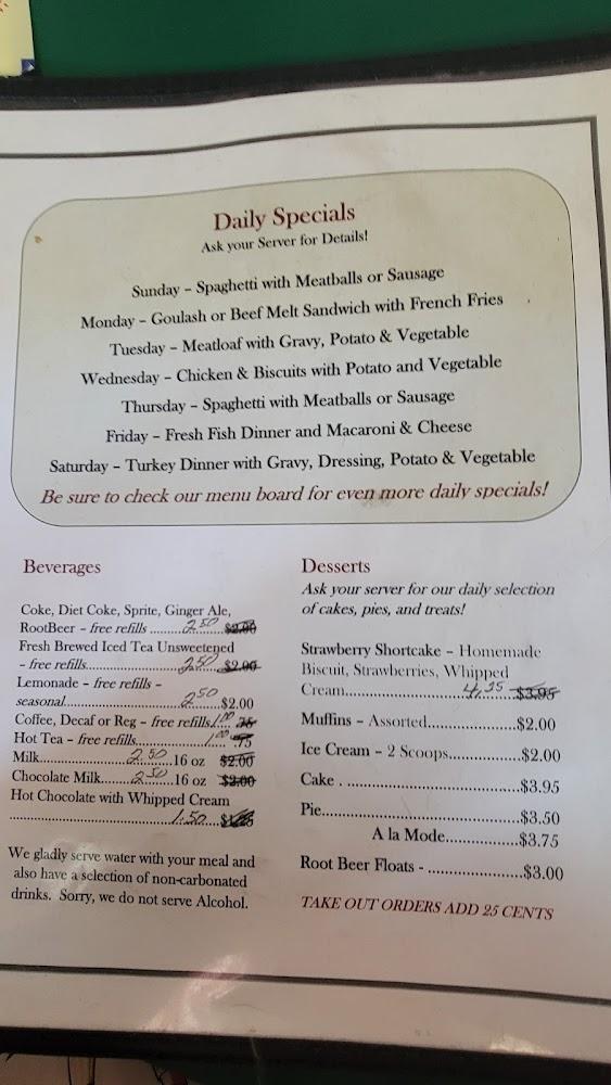 Ye Old Fort Diner - Menu Scan 2