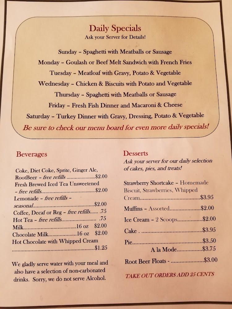 Ye Old Fort Diner - Menu Scan 3