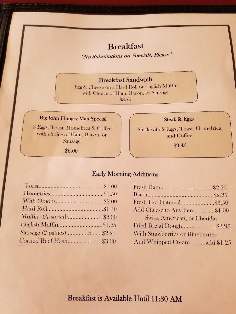 Ye Old Fort Diner - Menu Scan 4